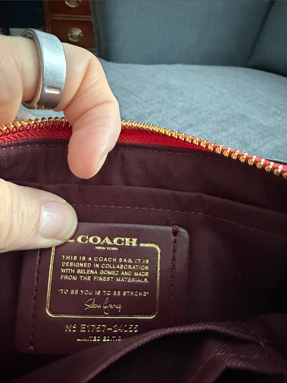 Coach Red Leather Mini Shoulder Bag with Gold Chain - Selena Gomez partnership - Picture 8 of 9